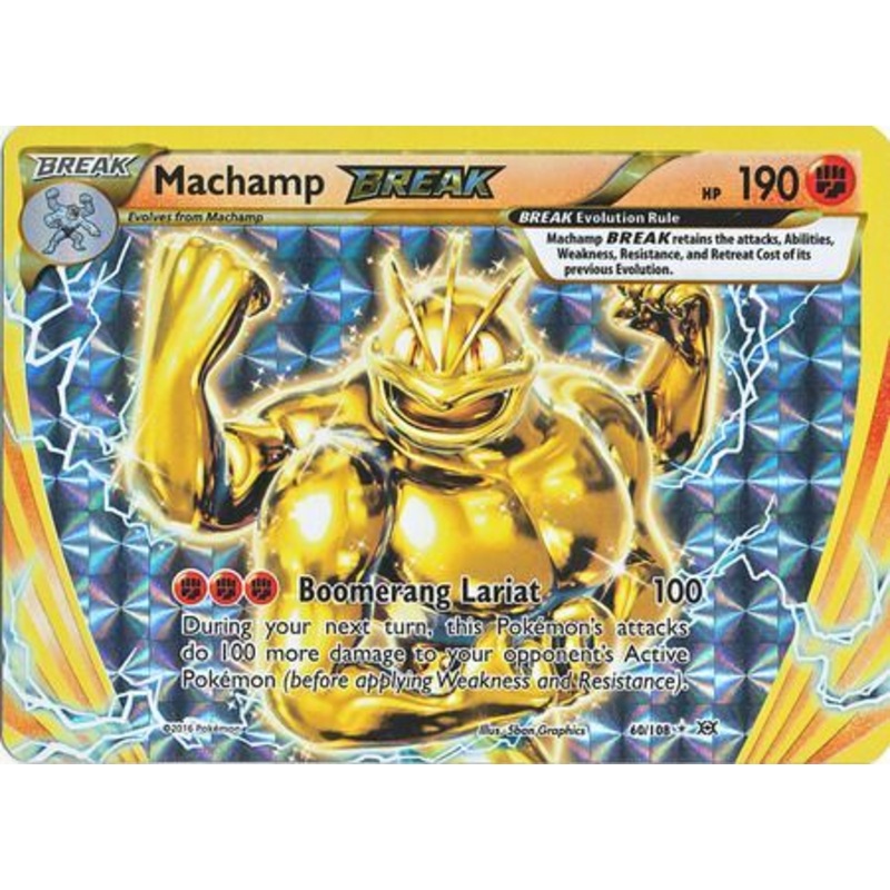 Pokemon Card XY Evolutions 60/108 Machamp BREAK Rare BREAK