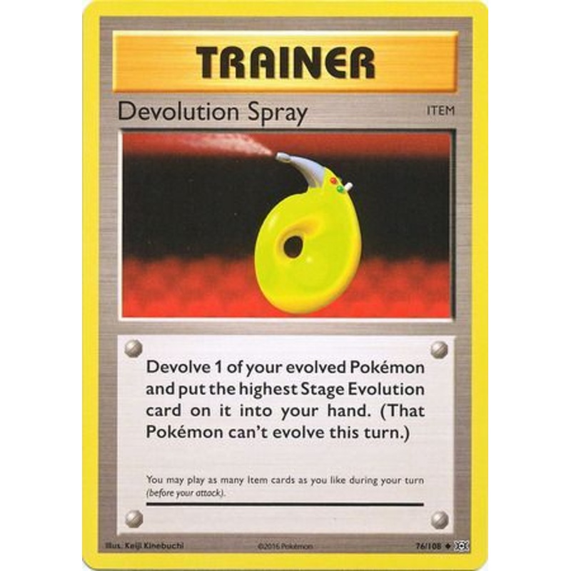 Pokemon Card XY Evolutions 76/108 Devolution Spray Item Uncommon
