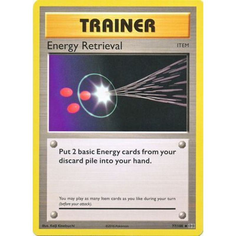 Pokemon Card XY Evolutions 77/108 Energy Retrieval Item Uncommon