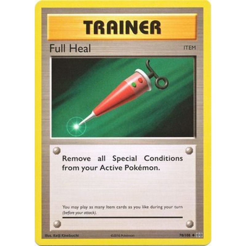 Pokemon Card XY Evolutions 78/108 Full Heal Item Uncommon