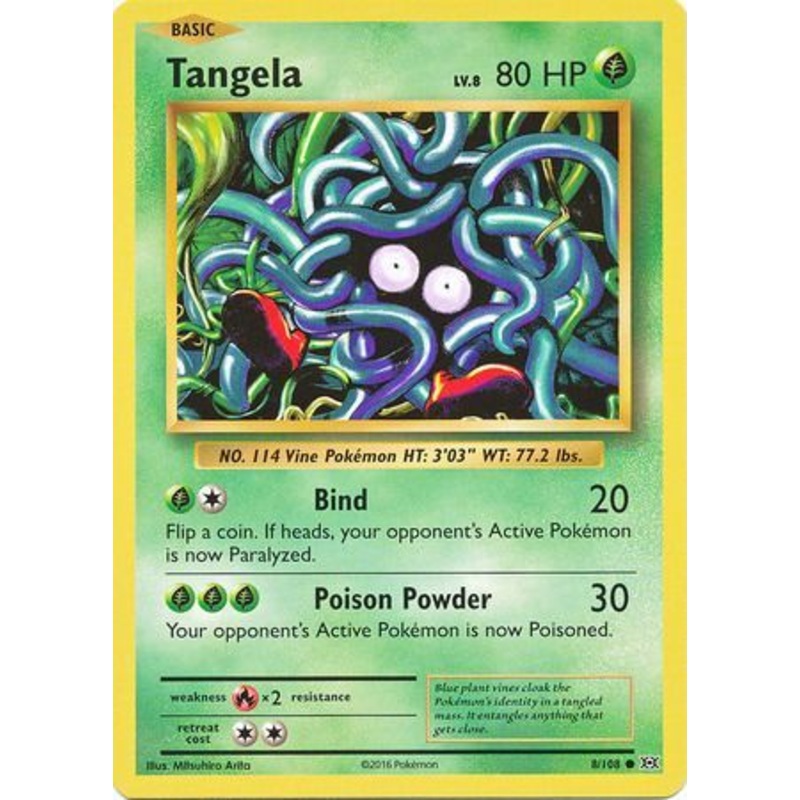 Pokemon Card XY Evolutions 8/108 Tangela Common