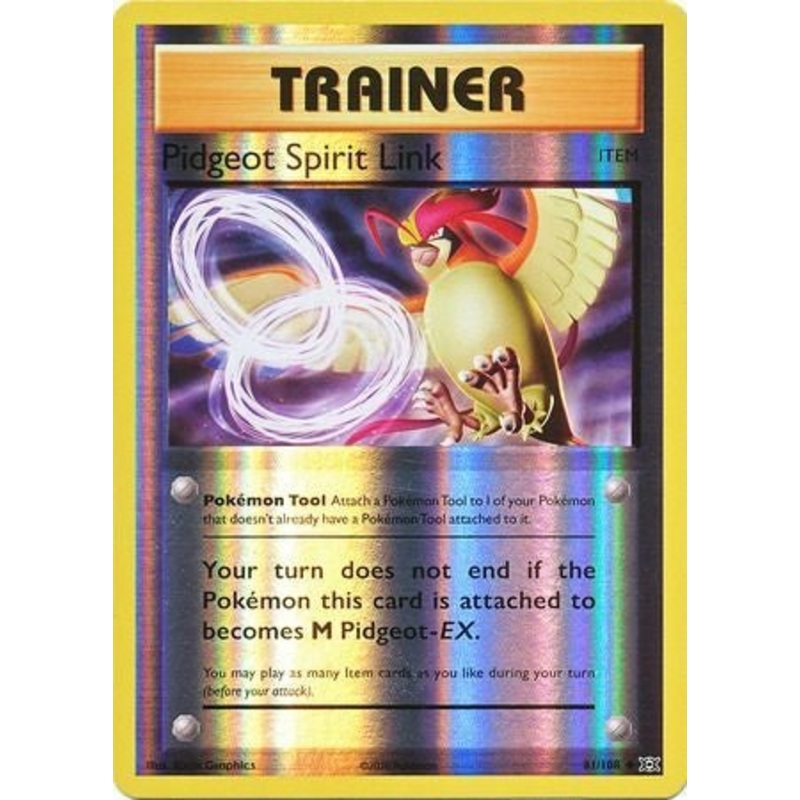 Pokemon Card XY Evolutions 81/108 Pidgeot Spirit Link Item  Reverse Holo Uncommon