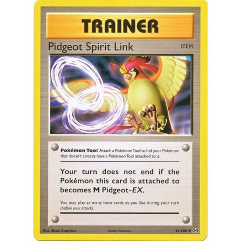 Pokemon Card XY Evolutions 81/108 Pidgeot Spirit Link Item Uncommon
