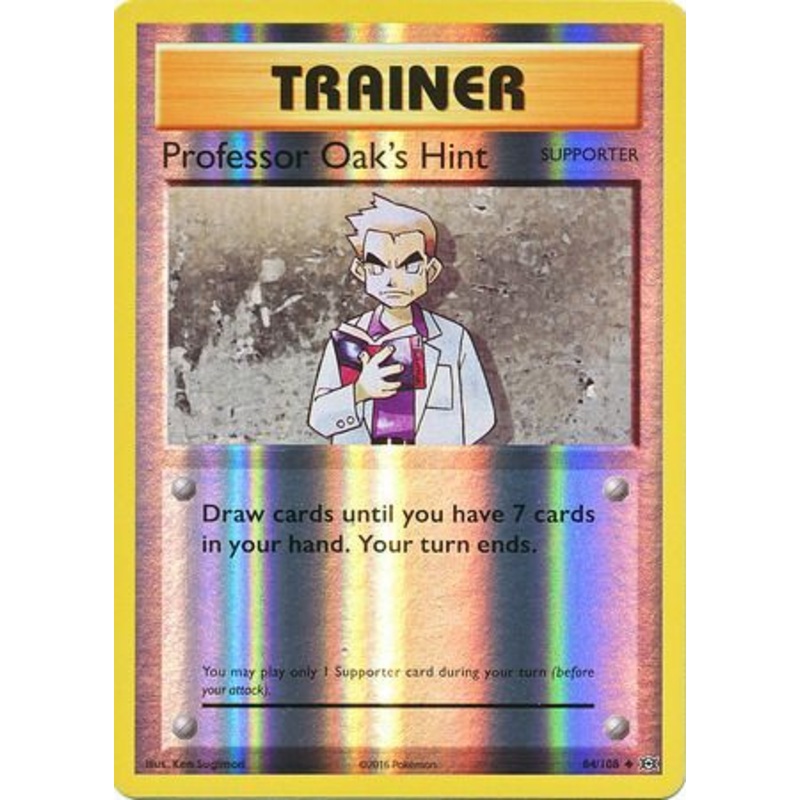 Pokemon Card XY Evolutions 84/108 Professor Oak’s Hint Supporter  Reverse Holo Uncommon