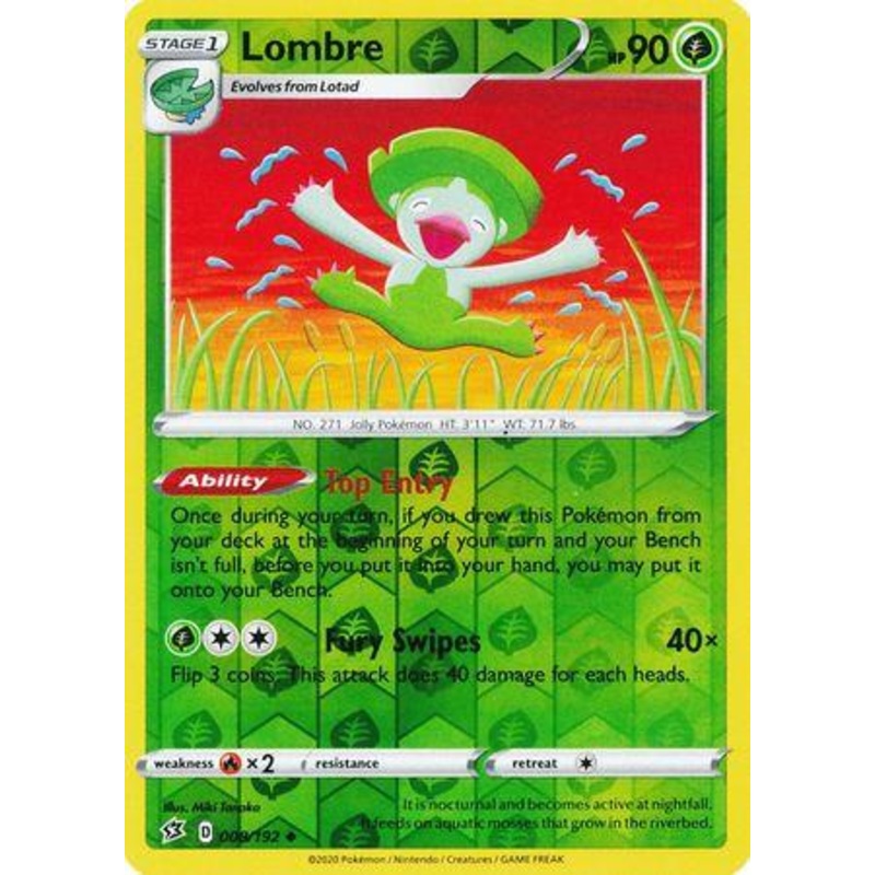 008/192 Lombre Rebel Clash (RCL) Uncomon Reverse Holo