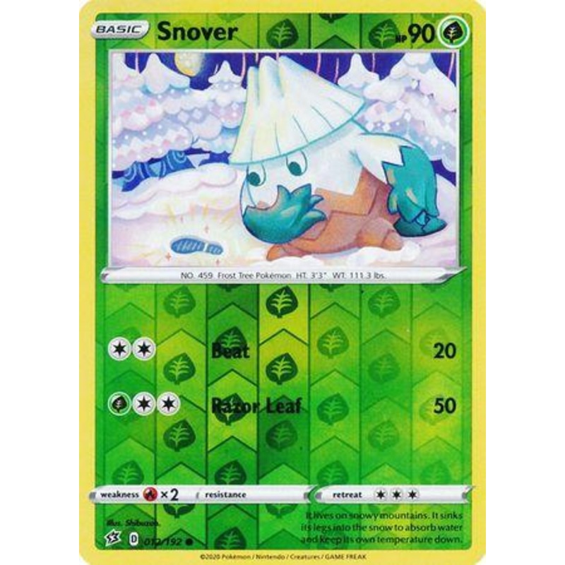 012/192 Snover Rebel Clash (RCL) Common Reverse Holo