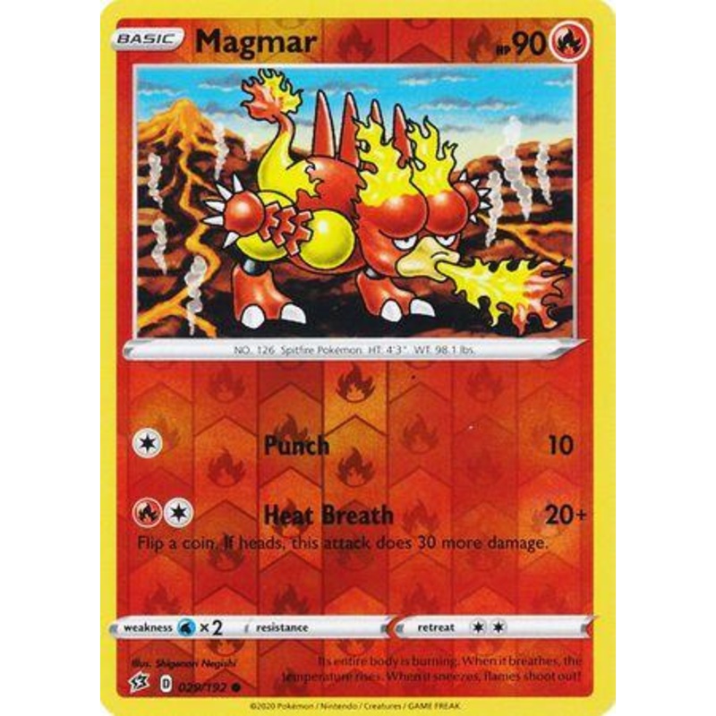 029/192 Magmar Rebel Clash (RCL) Common Reverse Holo