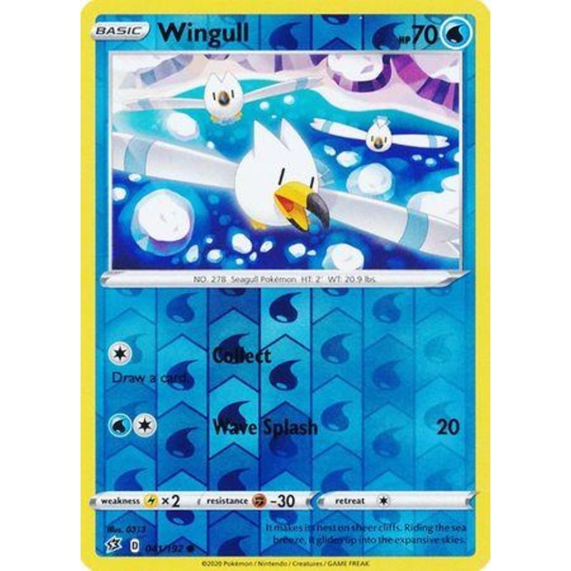 041/192 Wingull Rebel Clash (RCL) Common Reverse Holo