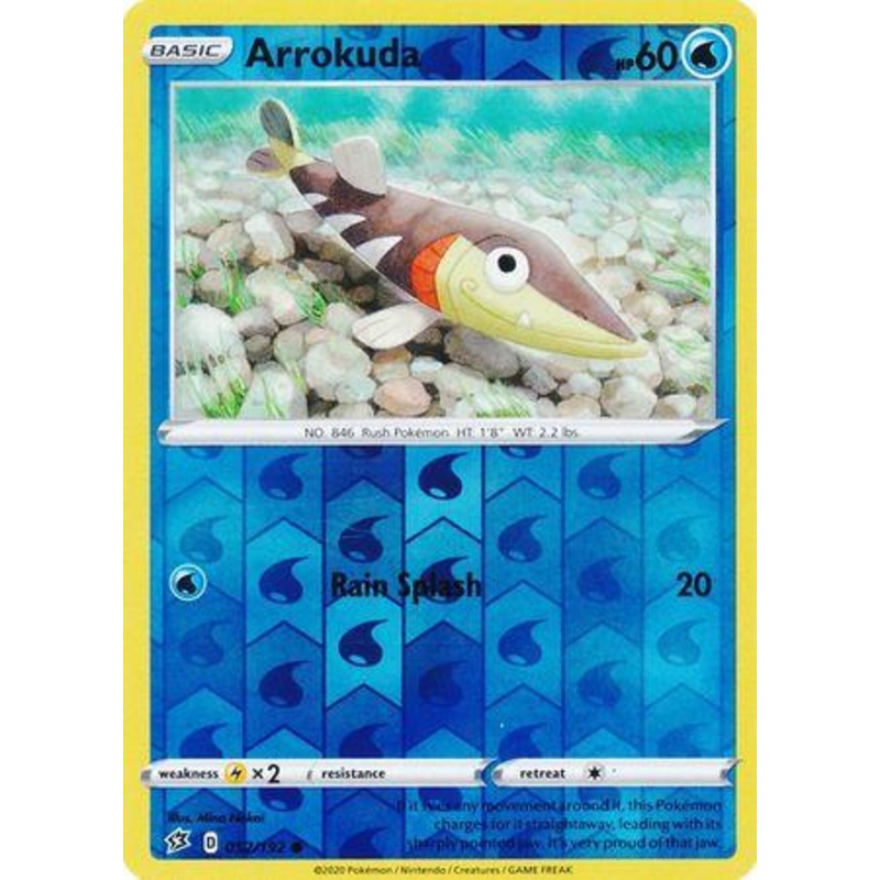 052/192 Arrokuda Rebel Clash (RCL) Common Reverse Holo