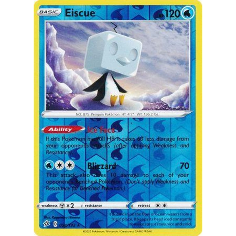 054/192 Eiscue Rebel Clash (RCL) Rare Reverse Holo