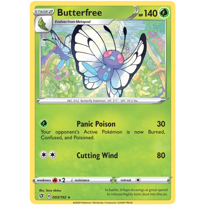 003/192 Butterfree Rebel Clash (RCL) Rare