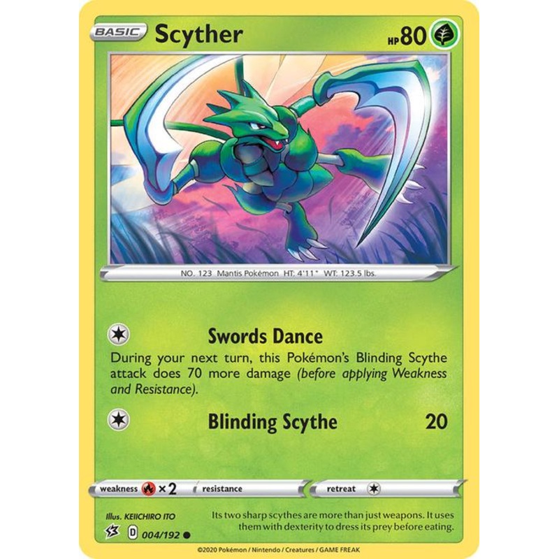 004/192 Scyther Rebel Clash (RCL) Common