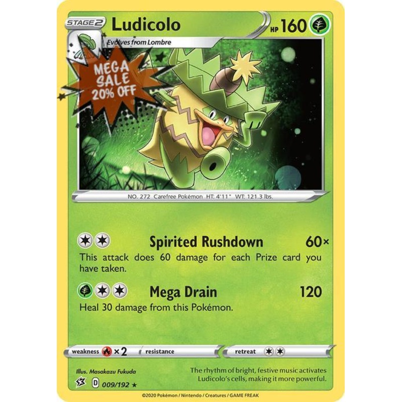 009/192 Ludicolo Rebel Clash (RCL) Rare