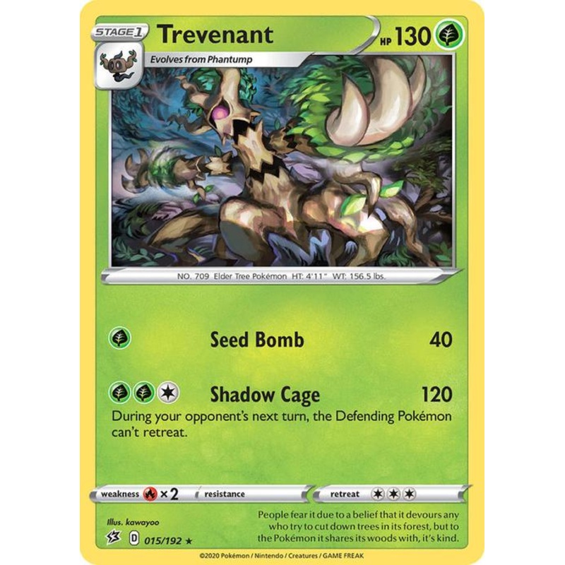 015/192 Trevenant Rebel Clash (RCL) Rare