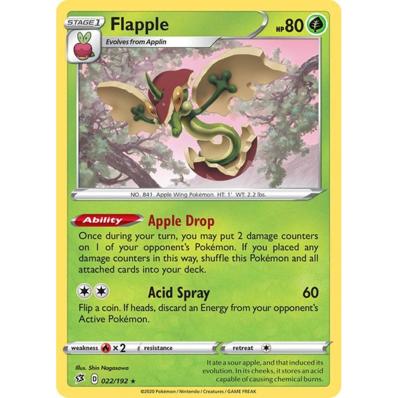 022/192 Flapple Rebel Clash (RCL) Holo Rare