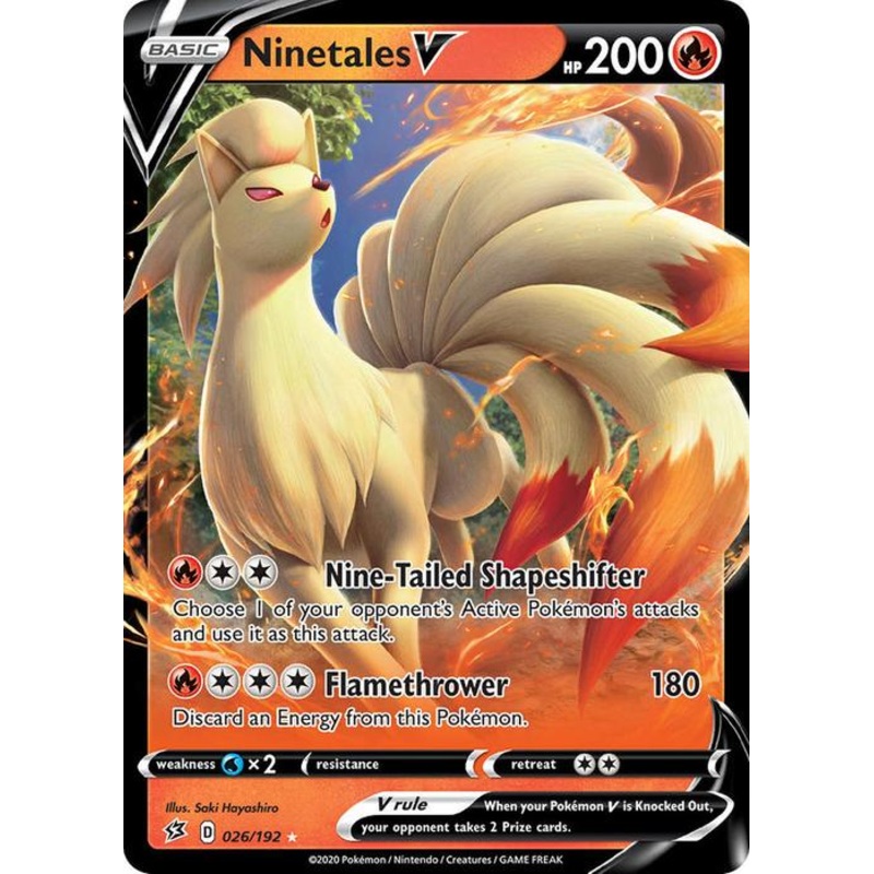 026/192 Ninetales V Rebel Clash (RCL) Ultra Rare