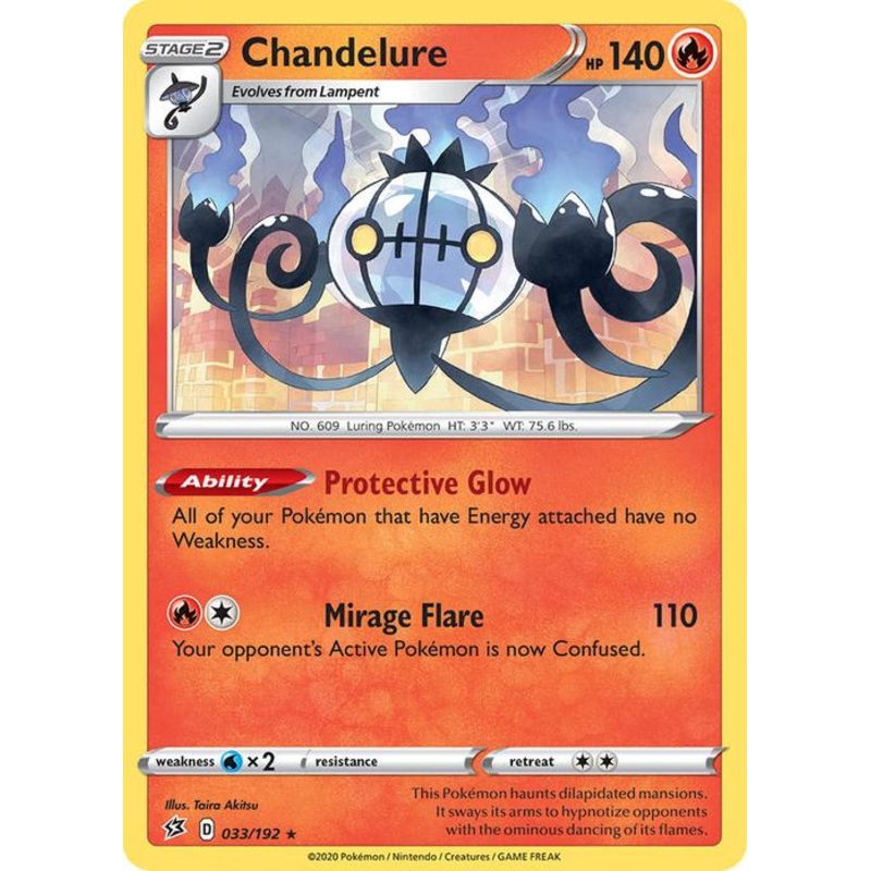 033/192 Chandelure Rebel Clash (RCL) Holo Rare