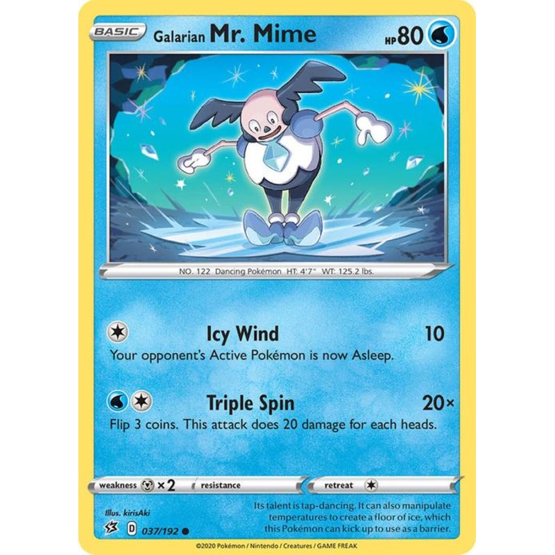 037/192 Galarian MrMime Rebel Clash (RCL) Common