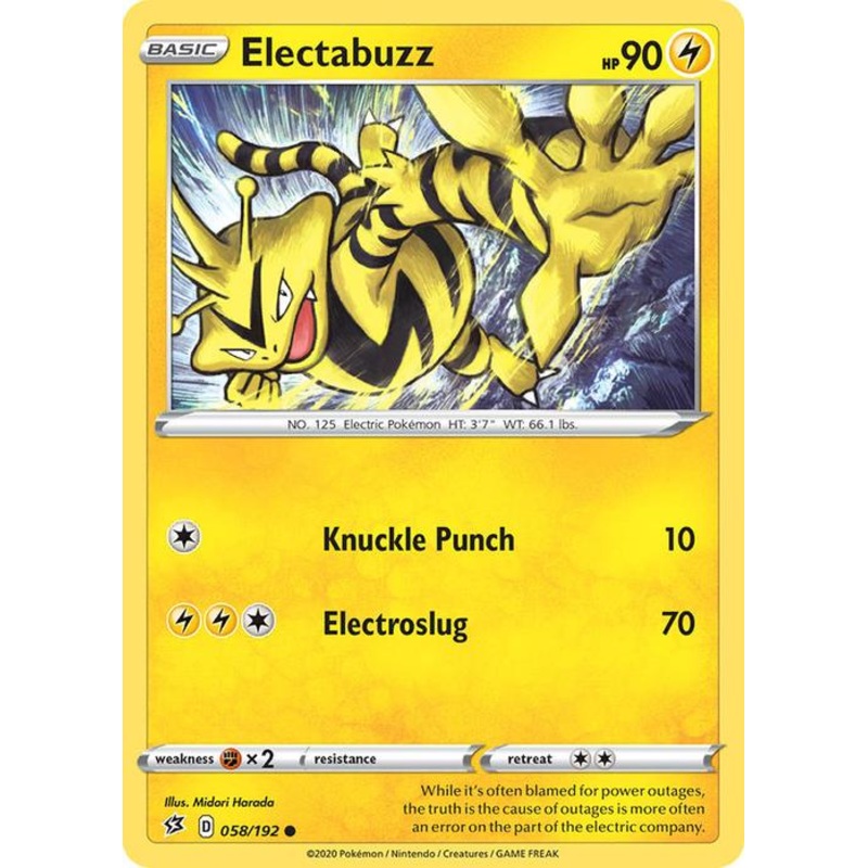 058/192 Electabuzz Rebel Clash (RCL) Common
