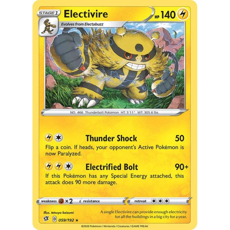 059/192 Electivire Rebel Clash (RCL) Rare