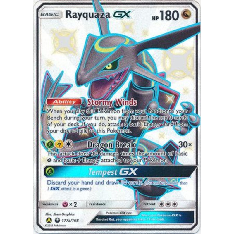 Pokemon Card Hidden Fates – Rayquaza GX 177a/168 Promo