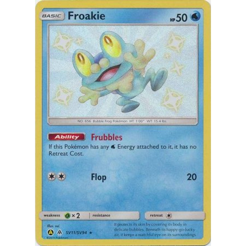 Pokemon Card Hidden Fates SV11/SV94 Froakie Shiny Rare