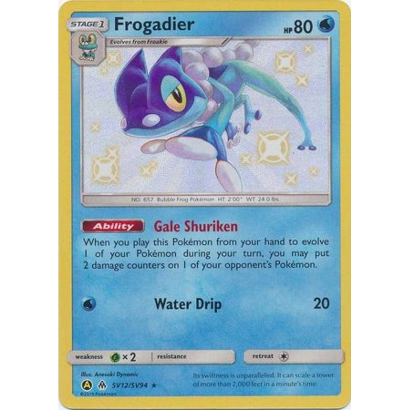 Pokemon Card Hidden Fates SV12/SV94 Frogadier Shiny Rare