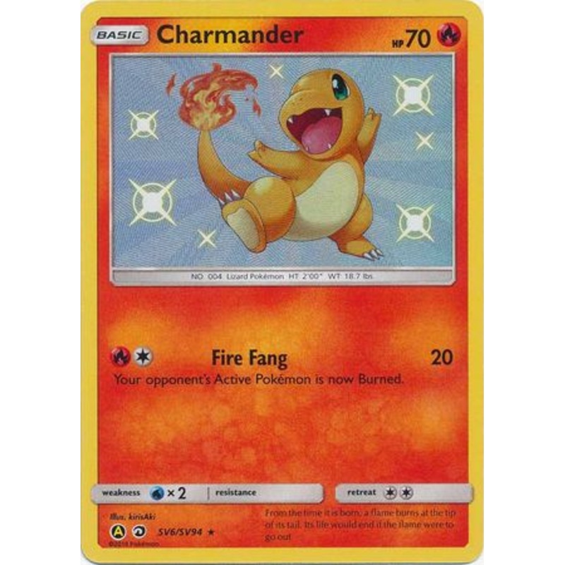 Pokemon Card Hidden Fates SV6/SV94 Charmander Shiny Rare