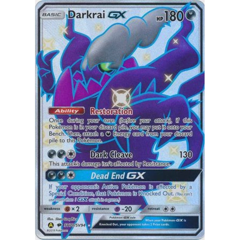 Pokemon Card Hidden Fates SV70/SV94 Darkrai GX Ultra Rare