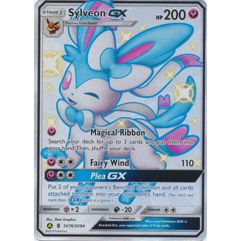 Pokemon Card Hidden Fates SV76/SV94 Sylveon GX Ultra Rare