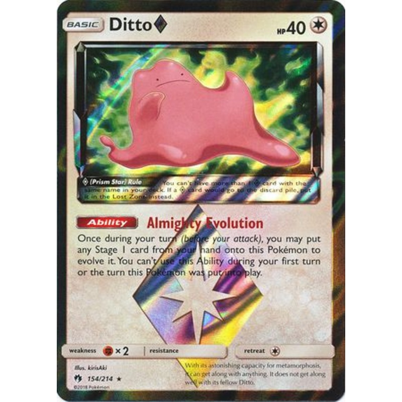 Ditto Prism Star – 154/214- – Holo Rare