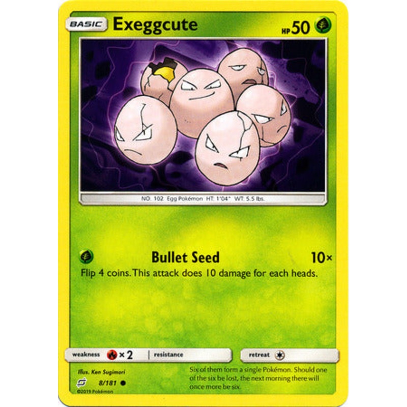Pokemon Card Team Up 008/181 8/181 Exeggcute Common
