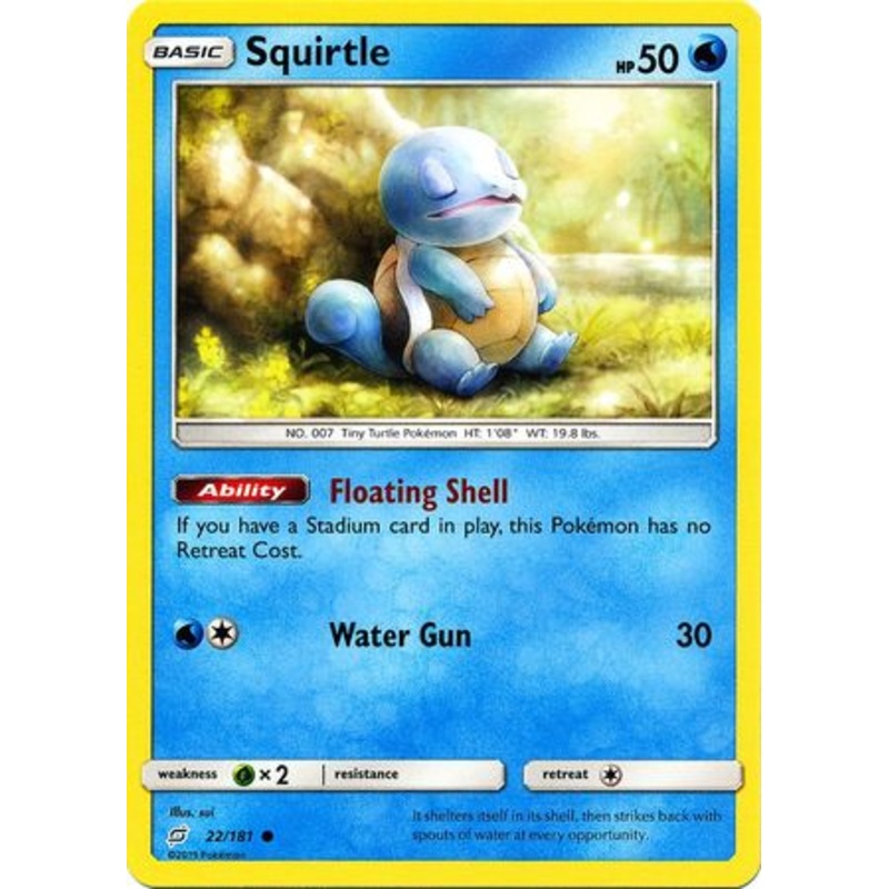 Pokemon Card Team Up 022/181 22/181 Squirtle Common