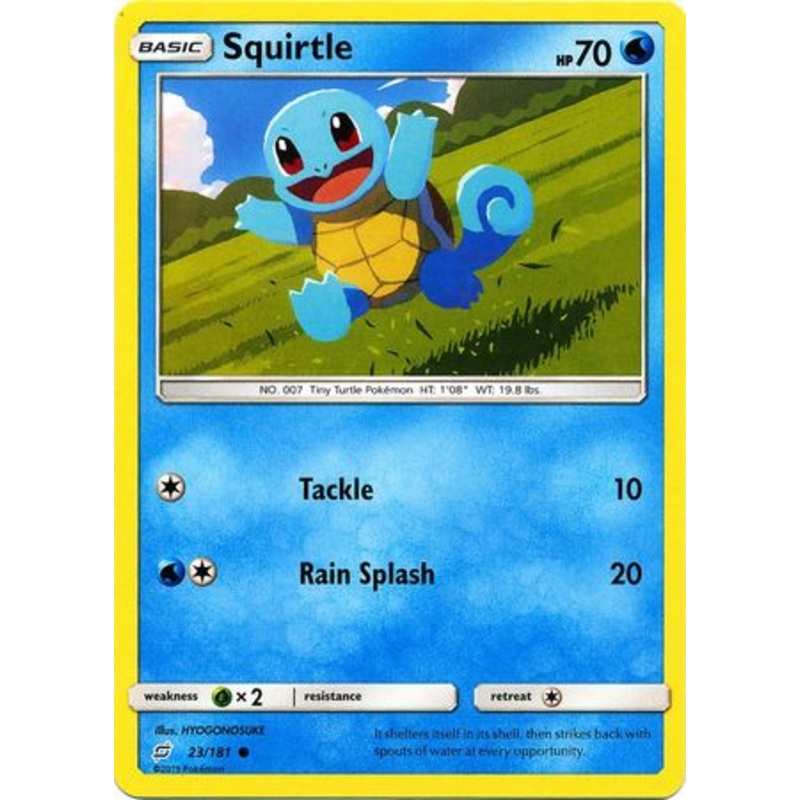 Pokemon Card Team Up 023/181 23/181 Squirtle Common
