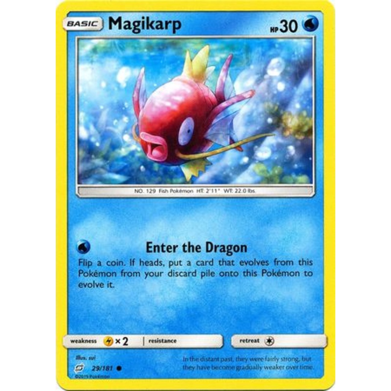 Pokemon Card Team Up 029/181 29/181 Magikarp Common