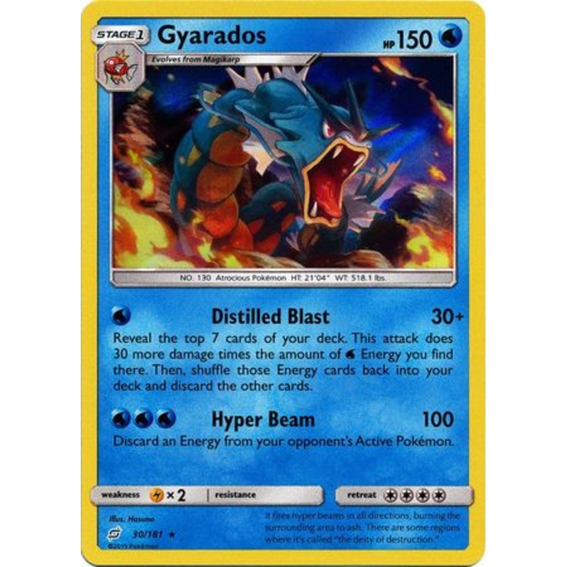 Pokemon Card Team Up 030/181 30/181 Gyarados Holo Rare