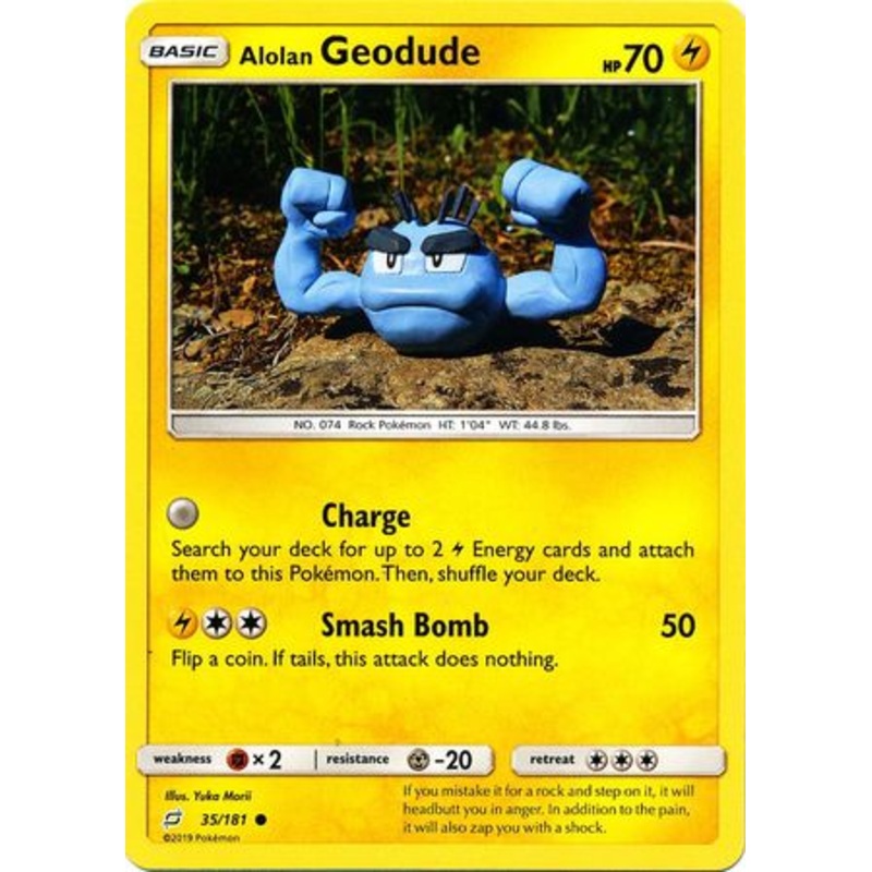 Pokemon Card Team Up 035/181 35/181 Alolan Geodude Common