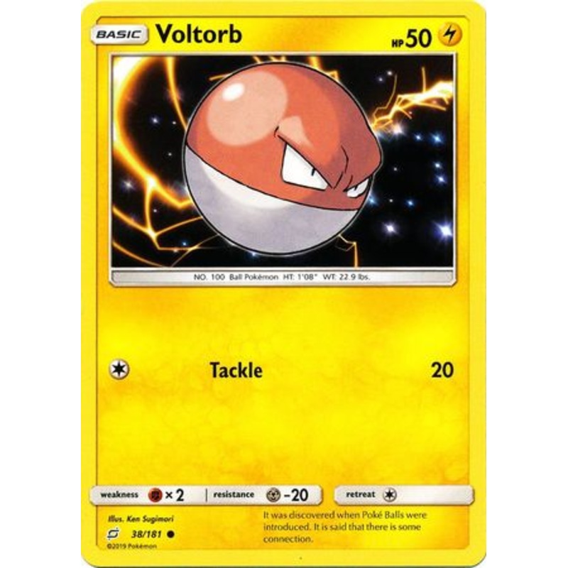 Pokemon Card Team Up 038/181 38/181 Voltorb Common