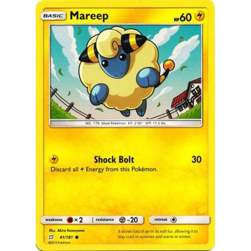 Pokemon Card Team Up 041/181 41/181 Mareep Common