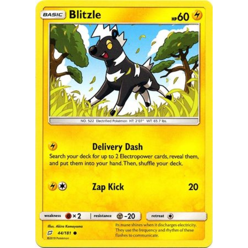 Pokemon Card Team Up 044/181 44/181 Blitzle Common