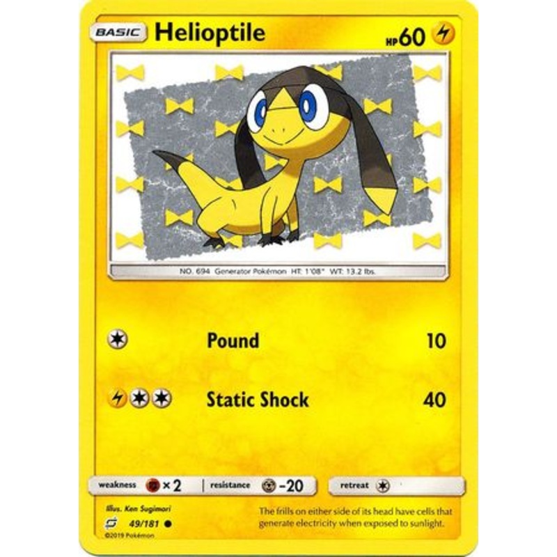 Pokemon Card Team Up 049/181 49/181 Helioptile Common