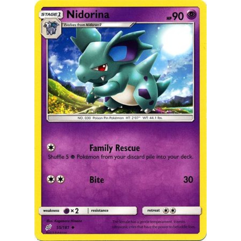 Pokemon Card Team Up 055/181 55/181 Nidorina Uncommon