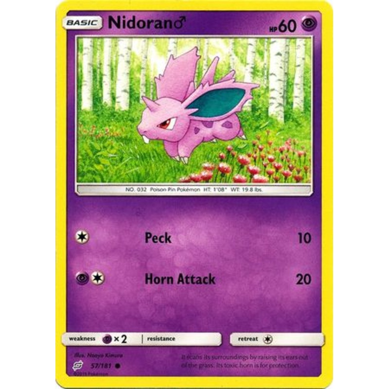 Pokemon Card Team Up 057/181 57/181 Nidoran? Common