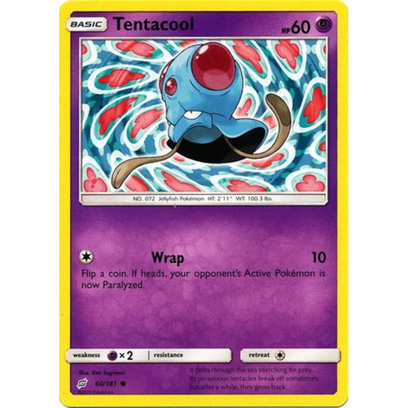 Pokemon Card Team Up 060/181 60/181 Tentacool Common