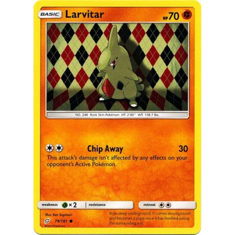 Pokemon Card Team Up 079/181 79/181 Larvitar Common