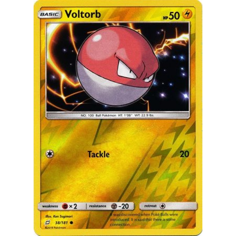 Pokemon Card Team Up 038/181 38/181 Voltorb Reverse Holo Common