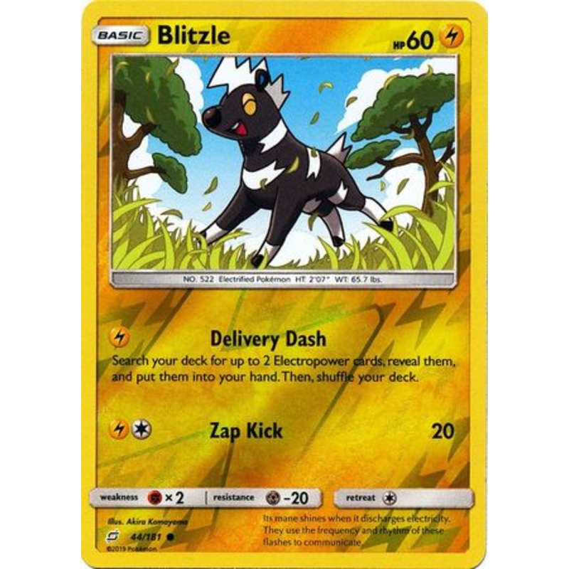 Pokemon Card Team Up 044/181 44/181 Blitzle Reverse Holo Common