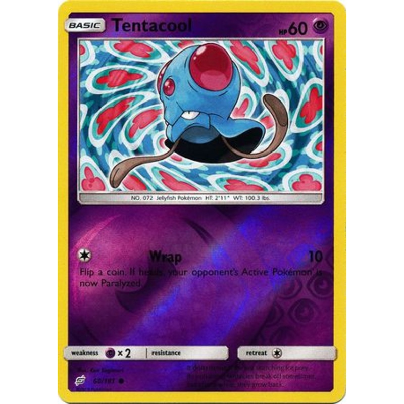 Pokemon Card Team Up 060/181 60/181 Tentacool Reverse Holo Common