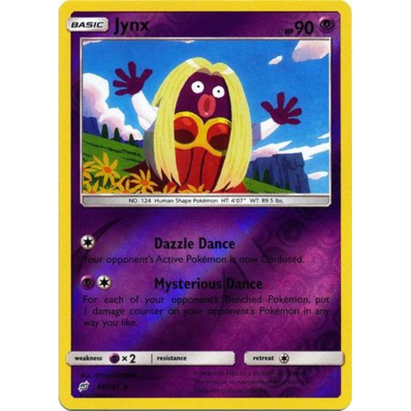 Pokemon Card Team Up 068/181 68/181 Jynx Reverse Holo Uncommon