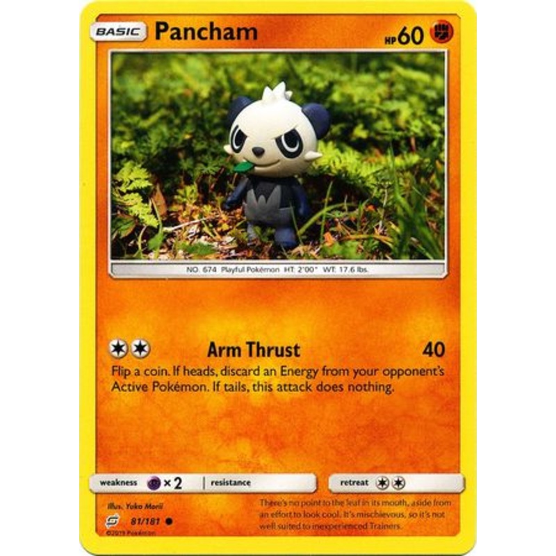 Pokemon Card Team Up 081/181 81/181 Pancham Common